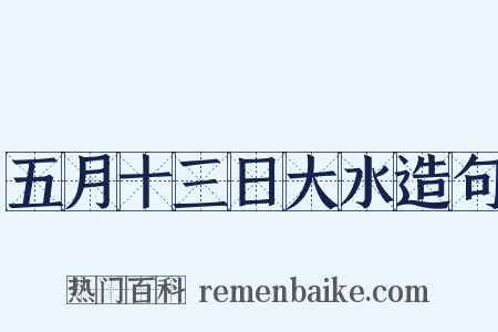 五月十三日大水造句是什么意思的图片